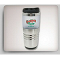 15 Oz. Translucent Plastic Tumbler w/ Stainless Steel Trim